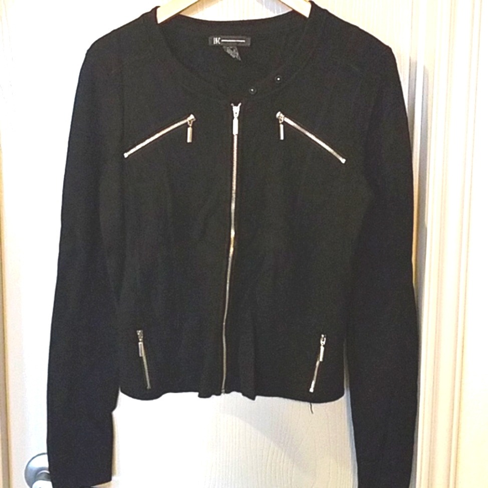 New 129 Inc International Concepts Brand Ladies Black Jacket New
